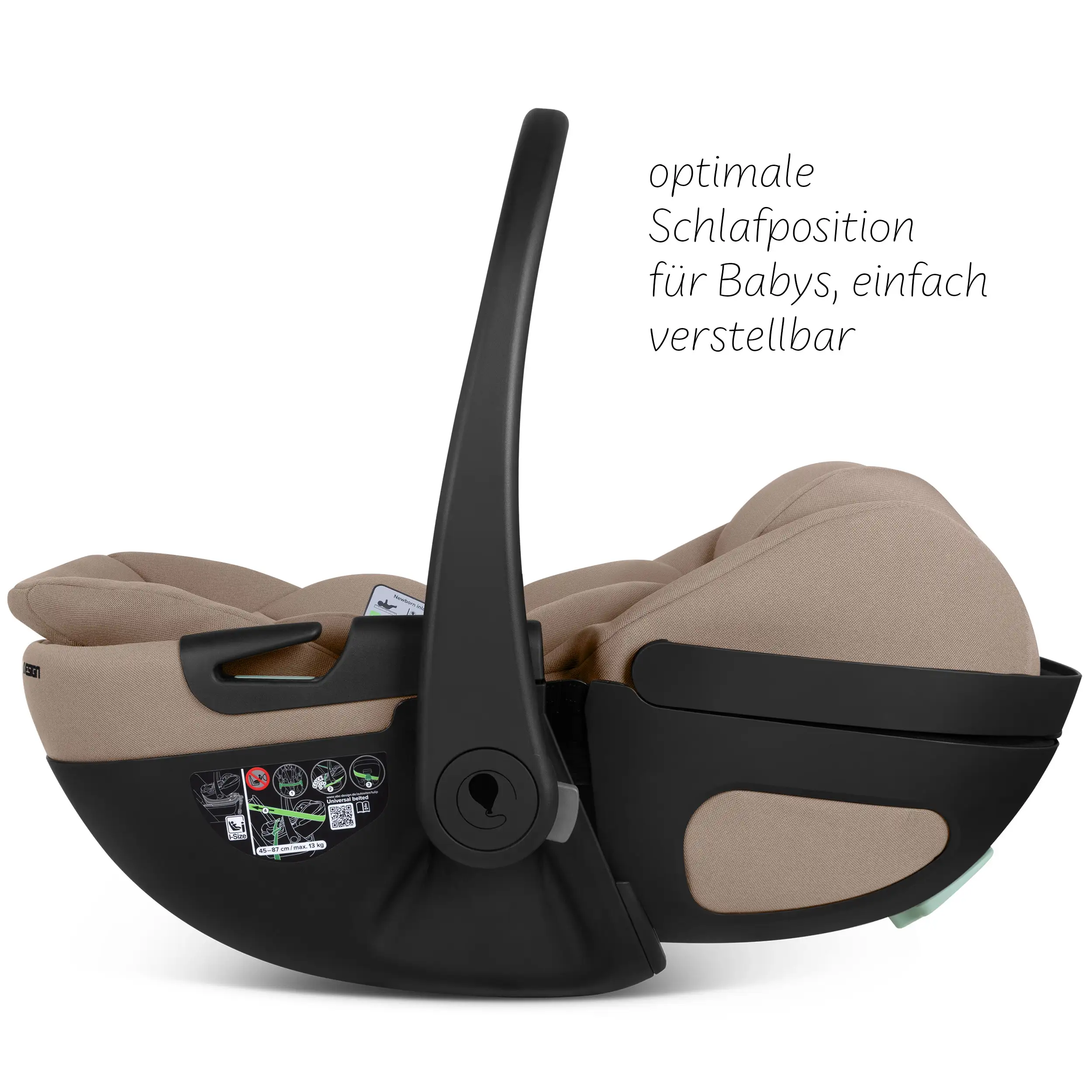 Coque auto Calla i-Size avec position allongée, base ISOFIX rotative Root incluse