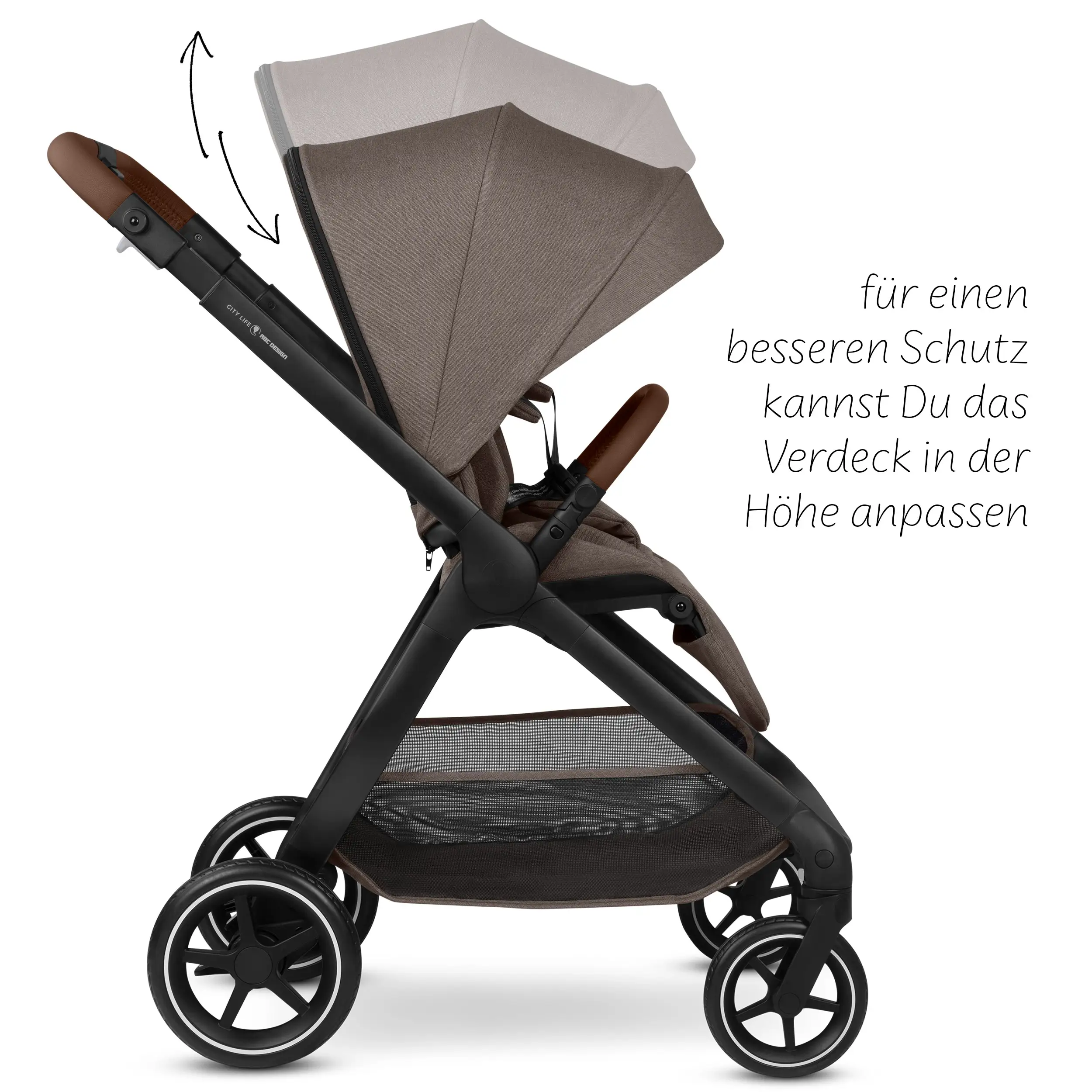 Ensemble poussette 3en1 City Life avec coque auto Maxi-Cosi Pebble 360 Pro 2 - Nature