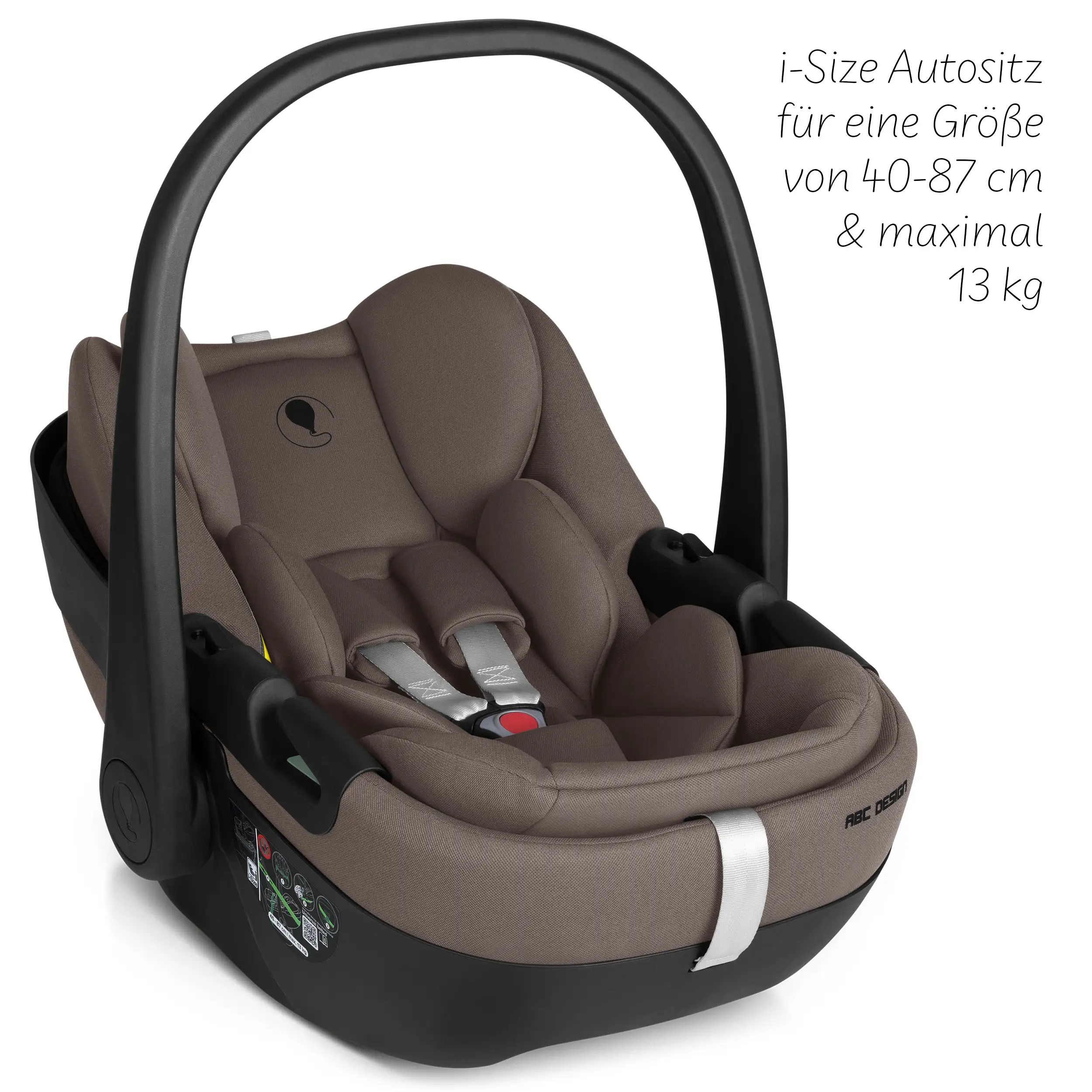 Coque auto Calla i-Size avec position allongée, base ISOFIX rotative Root incluse