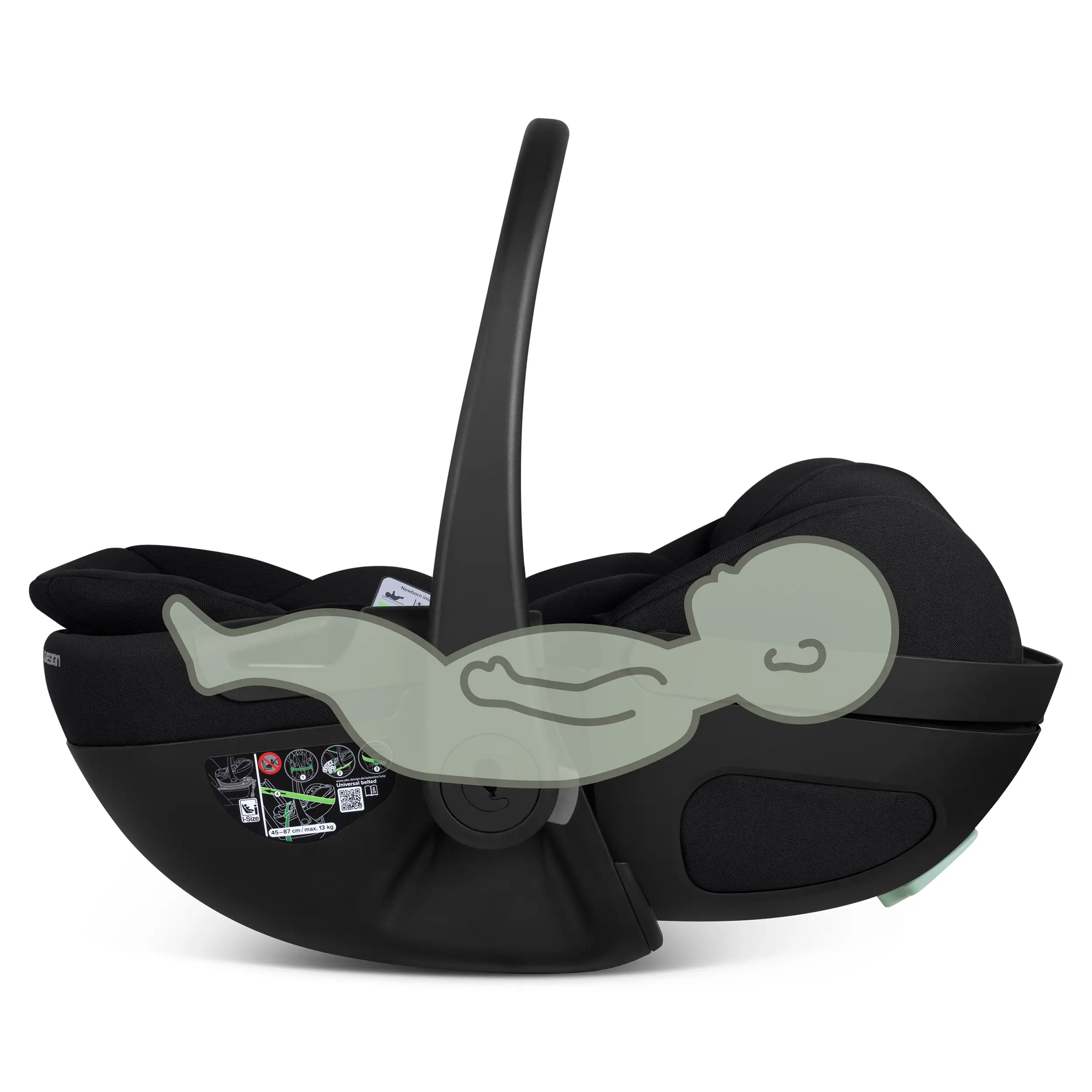 Coque auto pour bébé avec fonction allongée Calla i-Size - Ink