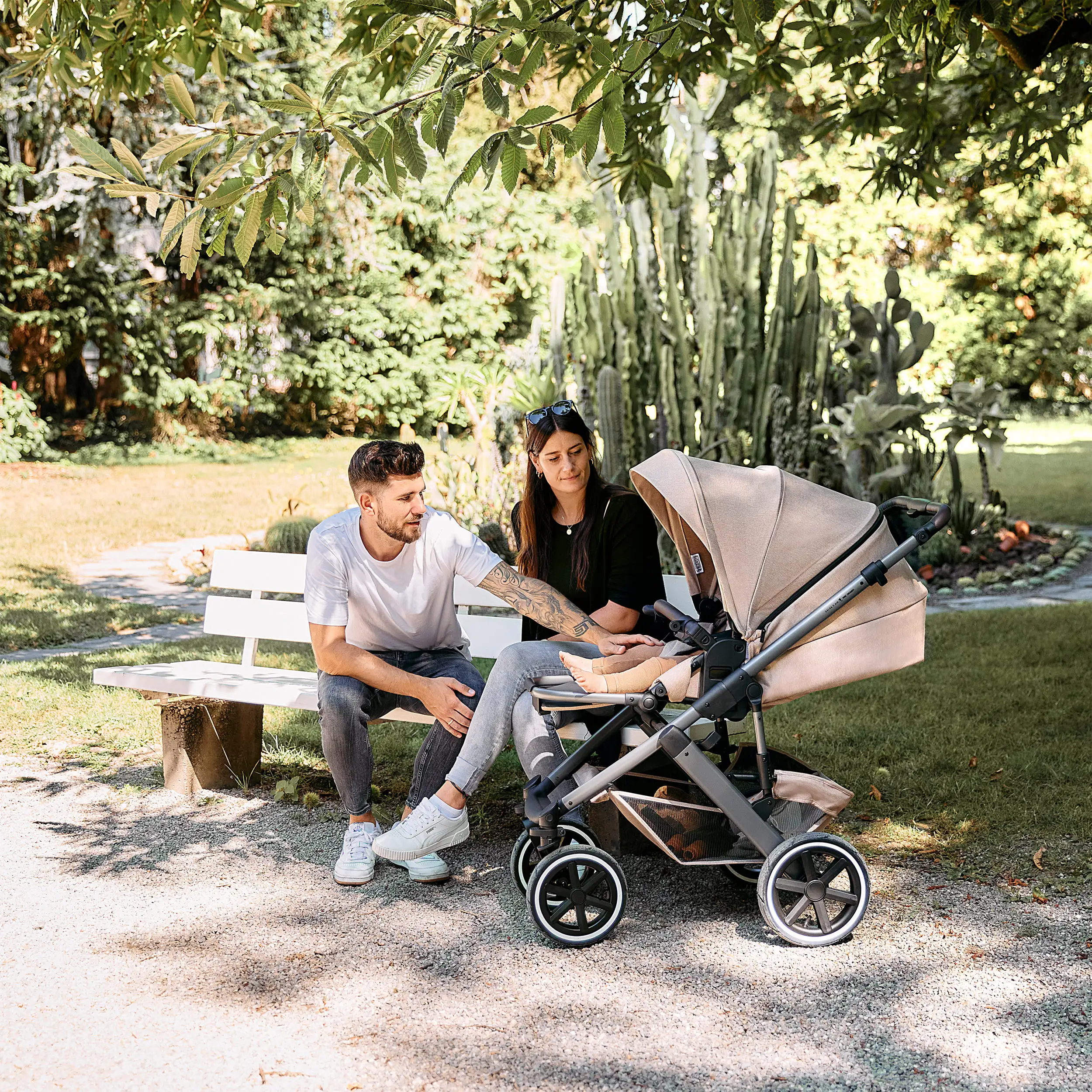 Poussette combinée Salsa 5 Air avec sac à langer Urban, moustiquaire et habillage pluie - Camel