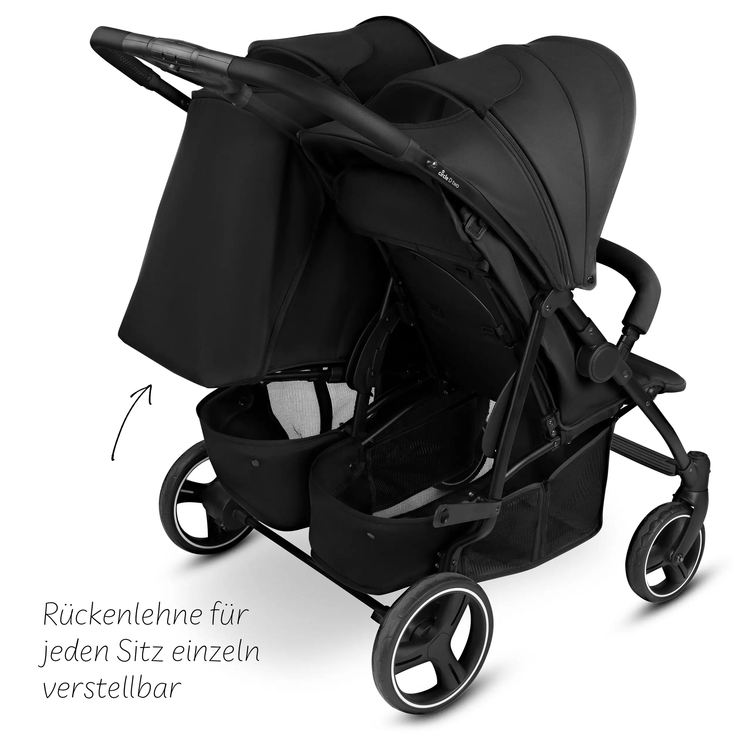 Poussette double D Two - Black