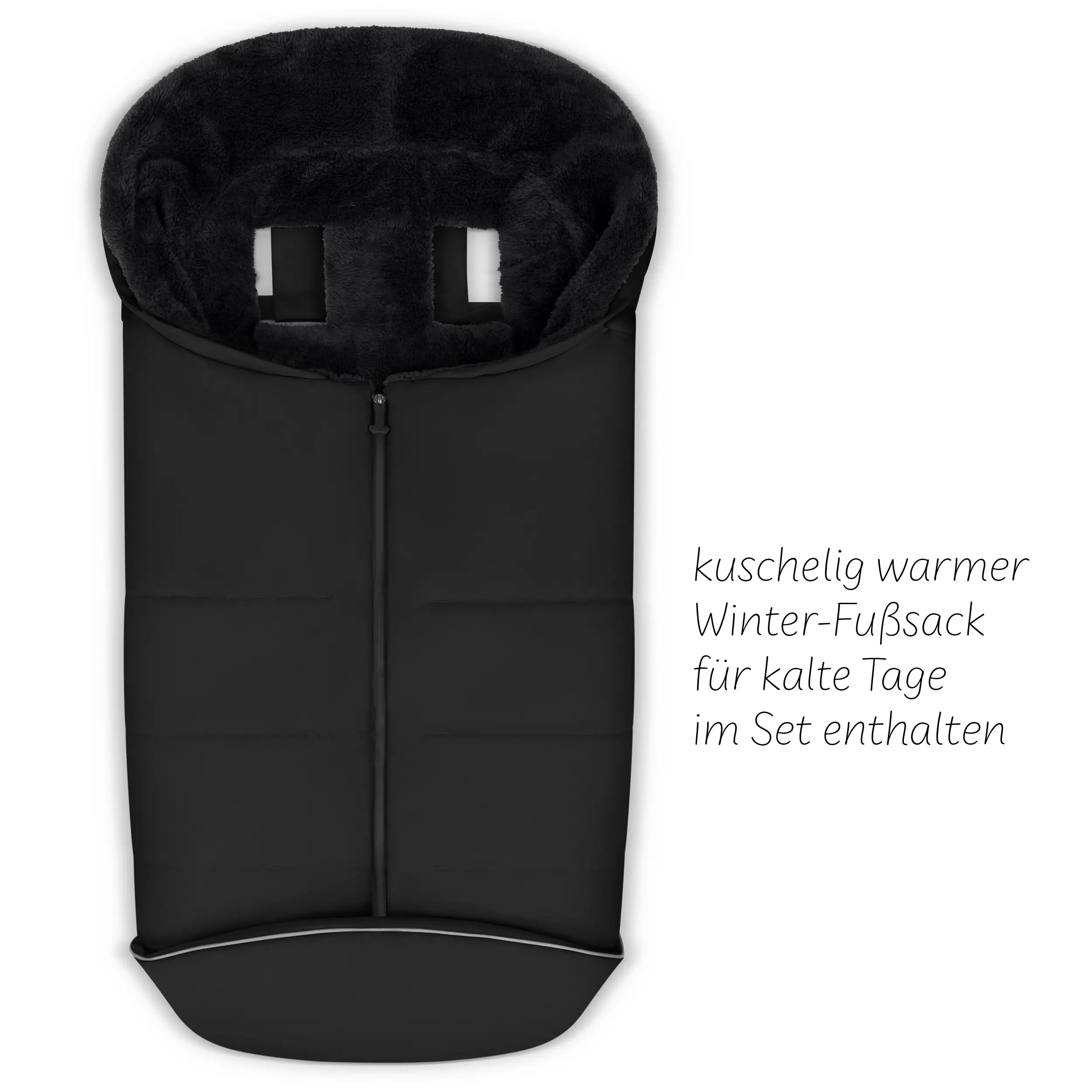  Ensemble d'accessoires pour poussette - Sac à langer, Chancelière d'hiver, Housse de pluie et Moustiquaire - Black