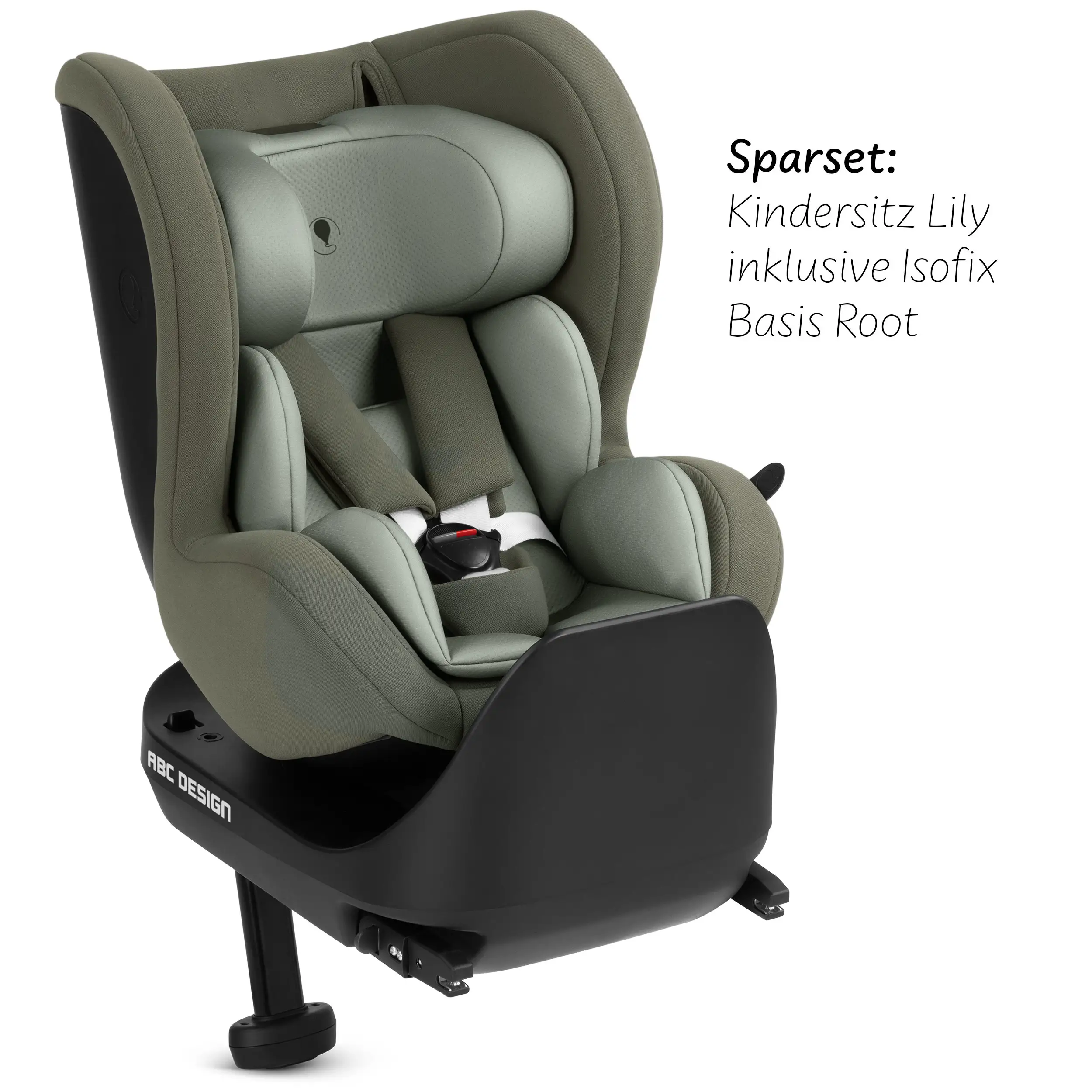 Siège auto Lily i-Size avec base ISOFIX rotative Root incluse - Sage