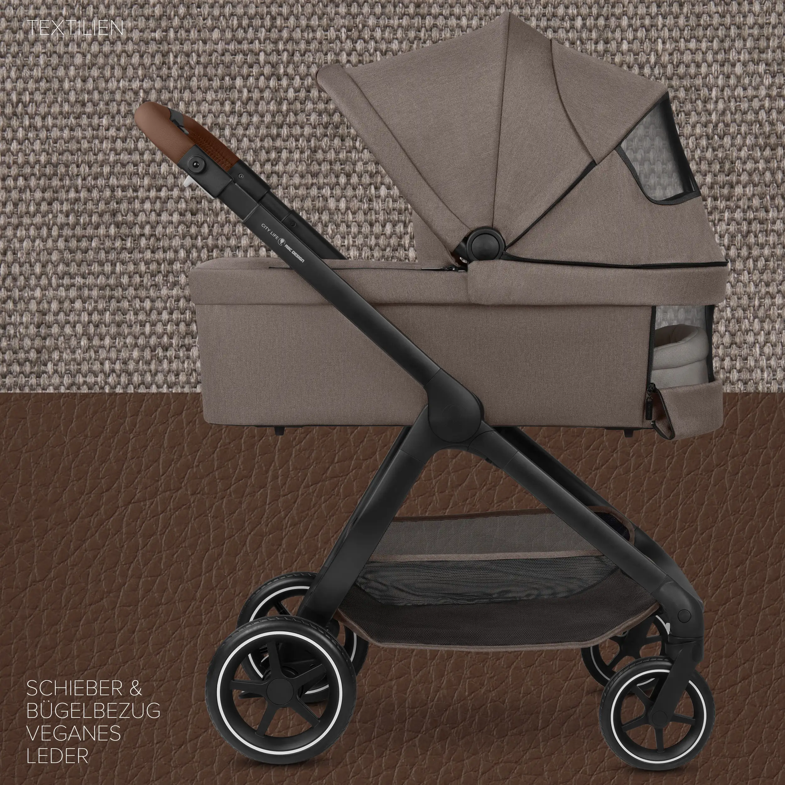 Ensemble poussette 4 en 1 City Life avec base Isofix - Nature