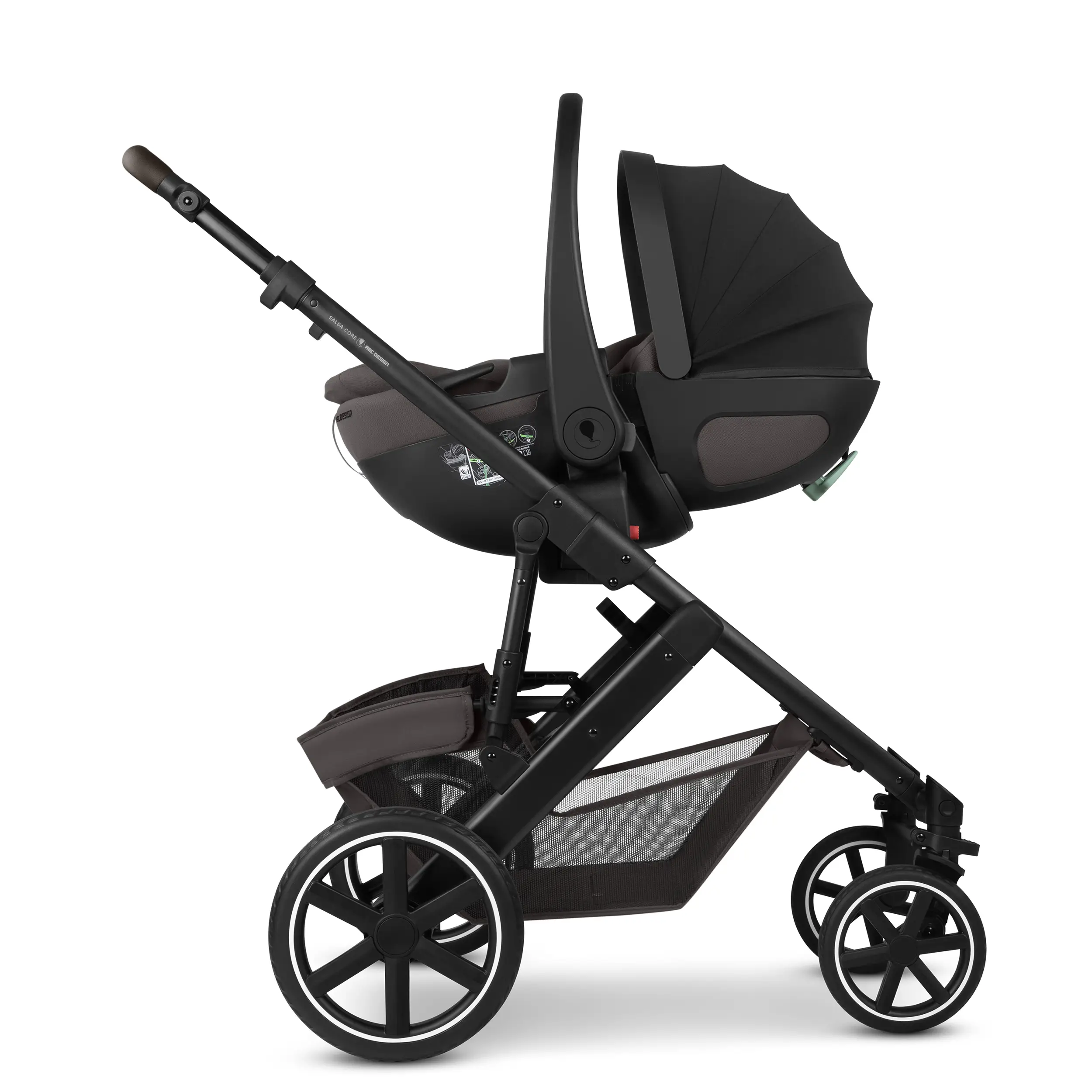 Ensemble poussette 3en1 Salsa Core avec siège auto pour bébé Calla à fonction allongée - Falcon
