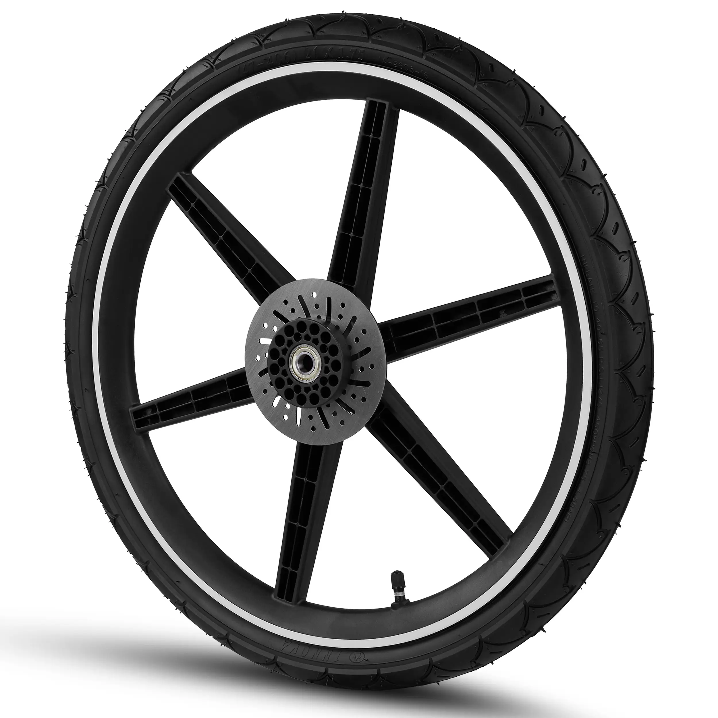 Roue arrière pour remorque à vélo Tour - roues gonflables Black / White Wall