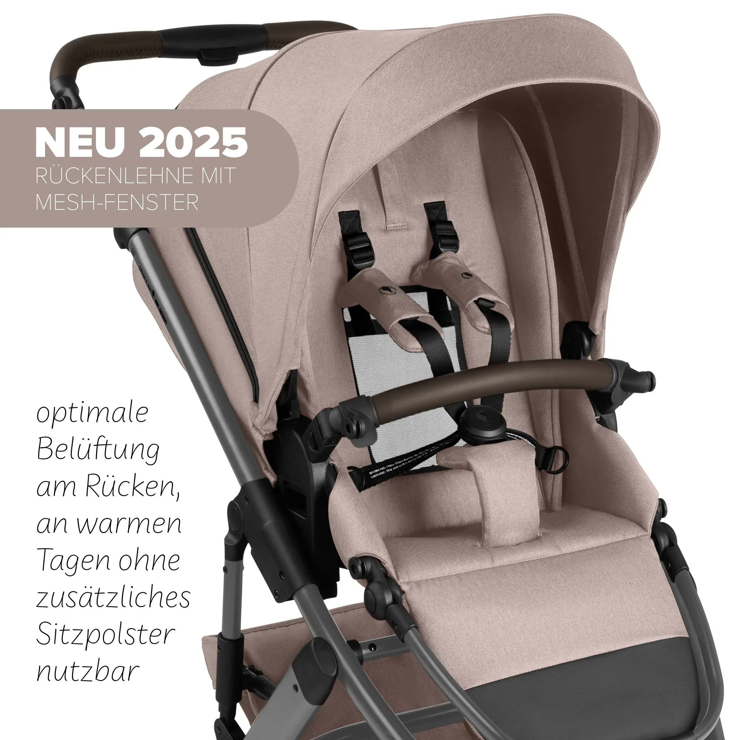 3in1-Kinderwagen-Set Salsa 5 Air inkl. Babyschale Calla mit Liegefunktion - Camel