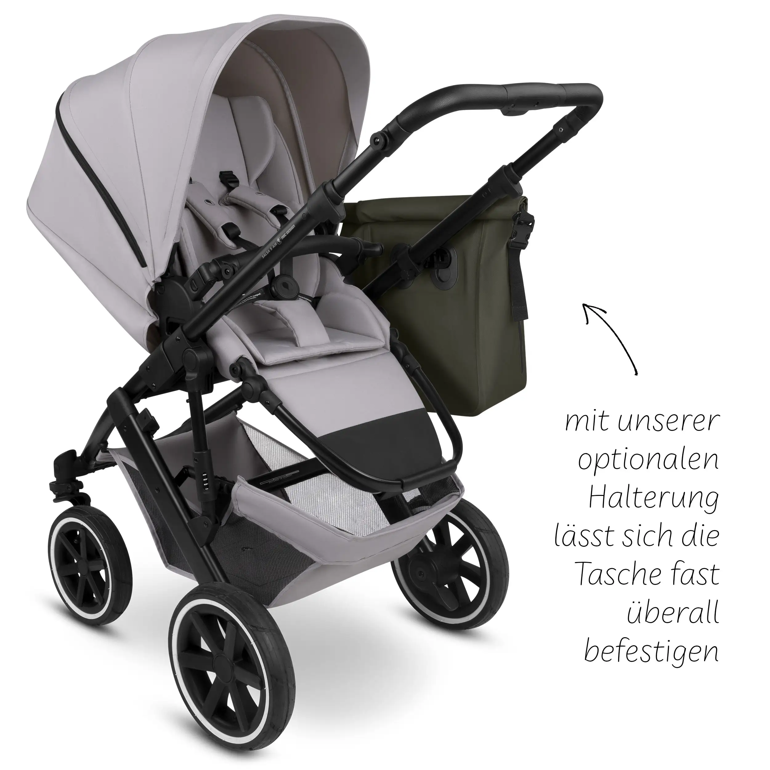 Sacoche de selle Sion 20L pour poussette remorque à vélo & quotidien - Avocado