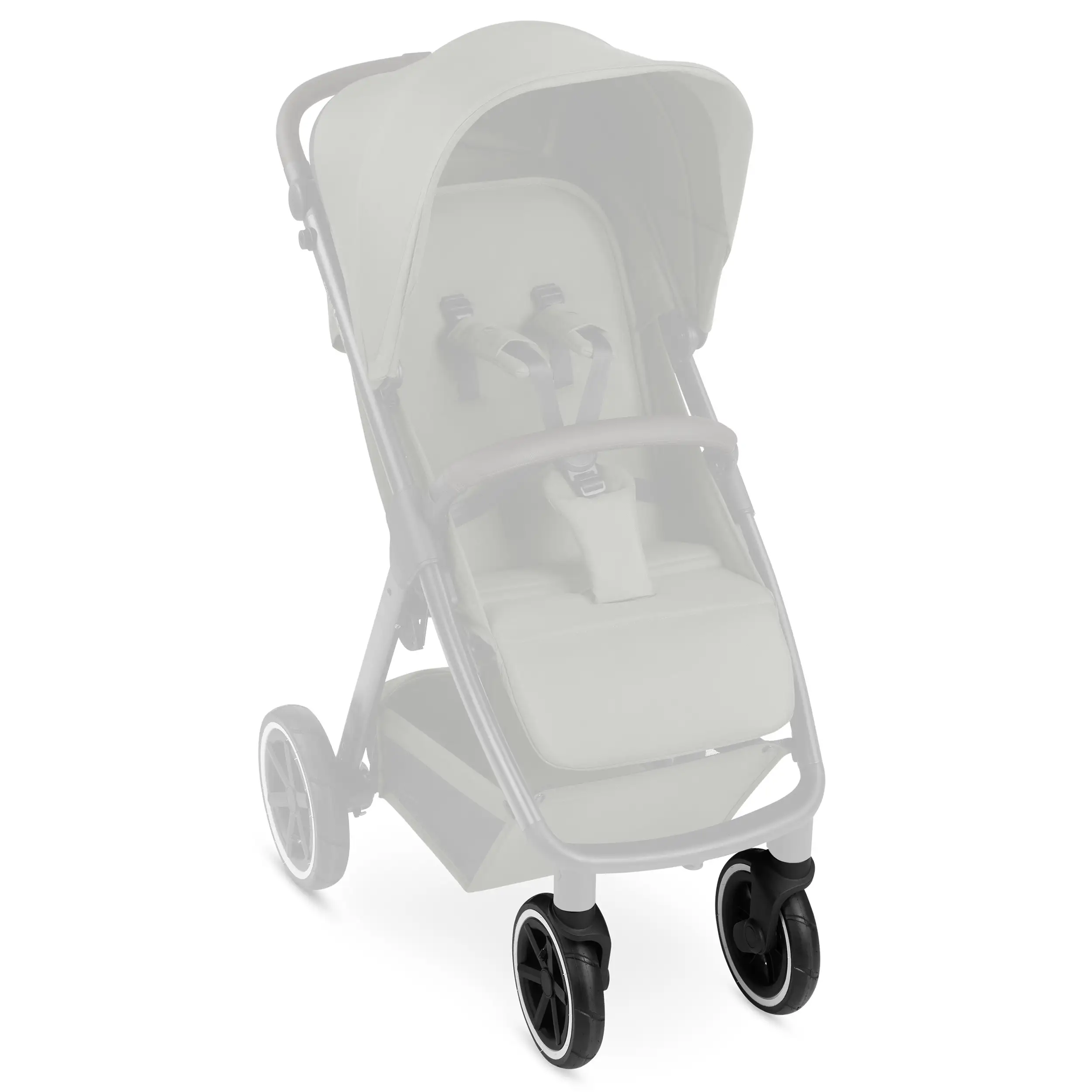 Jeu de roues avant (2 pièces) pour Avus 2 Air / Avus Air - roues gonflables Black / White Wall