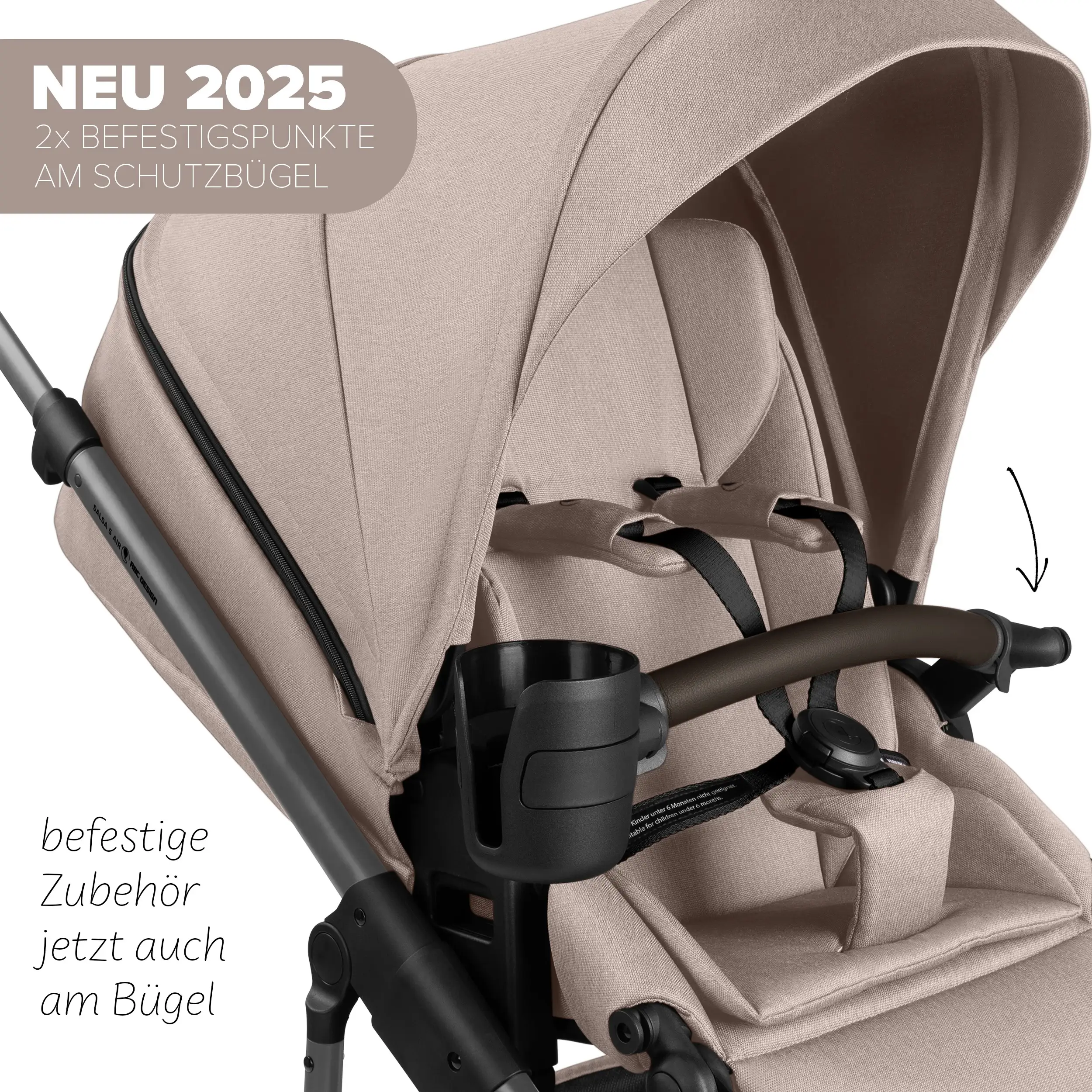 Ensemble poussette 4en1 Salsa 5 Air avec Base Isofix - Camel