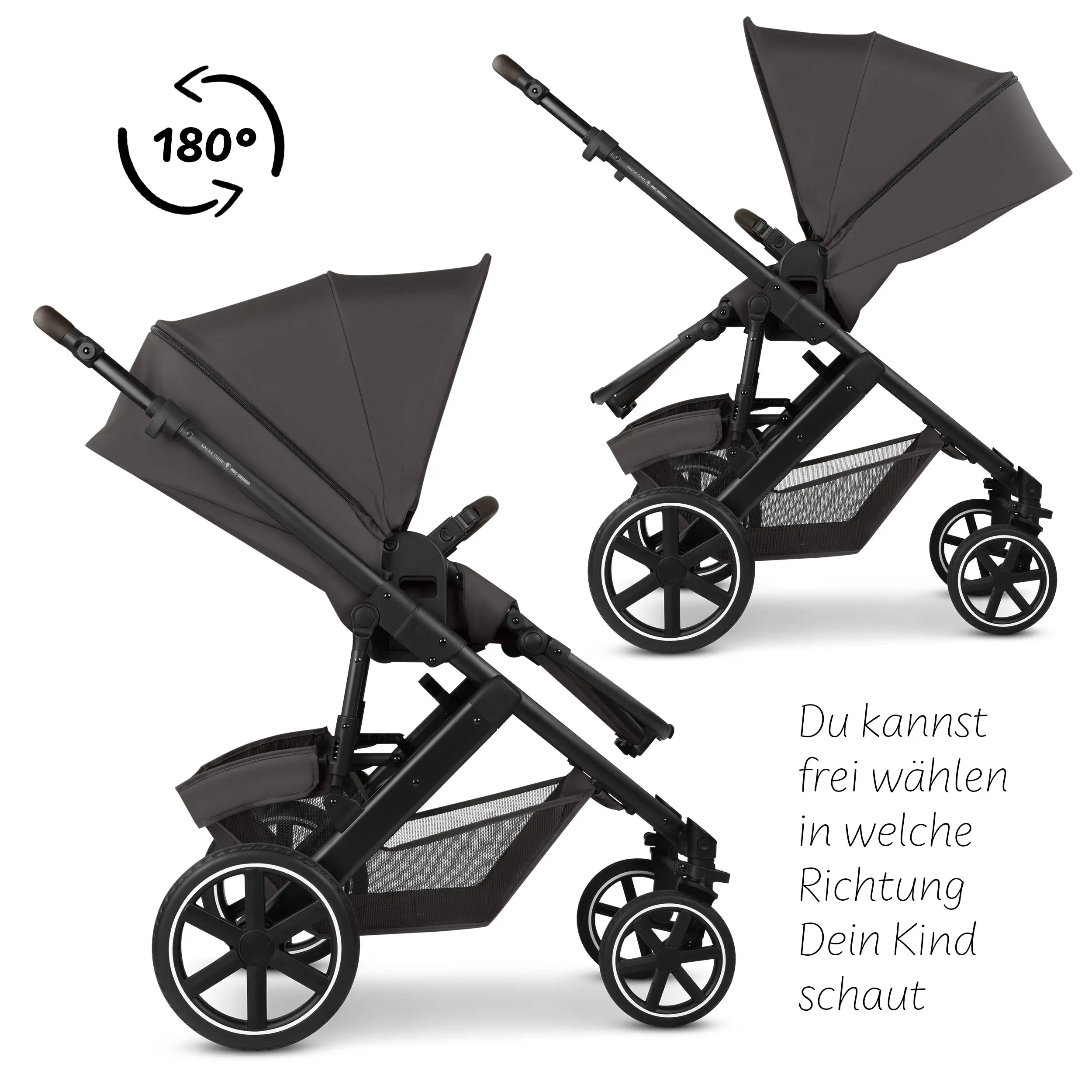Ensemble poussette 3en1 Salsa Core avec coque auto inclinable Calla - Falcon