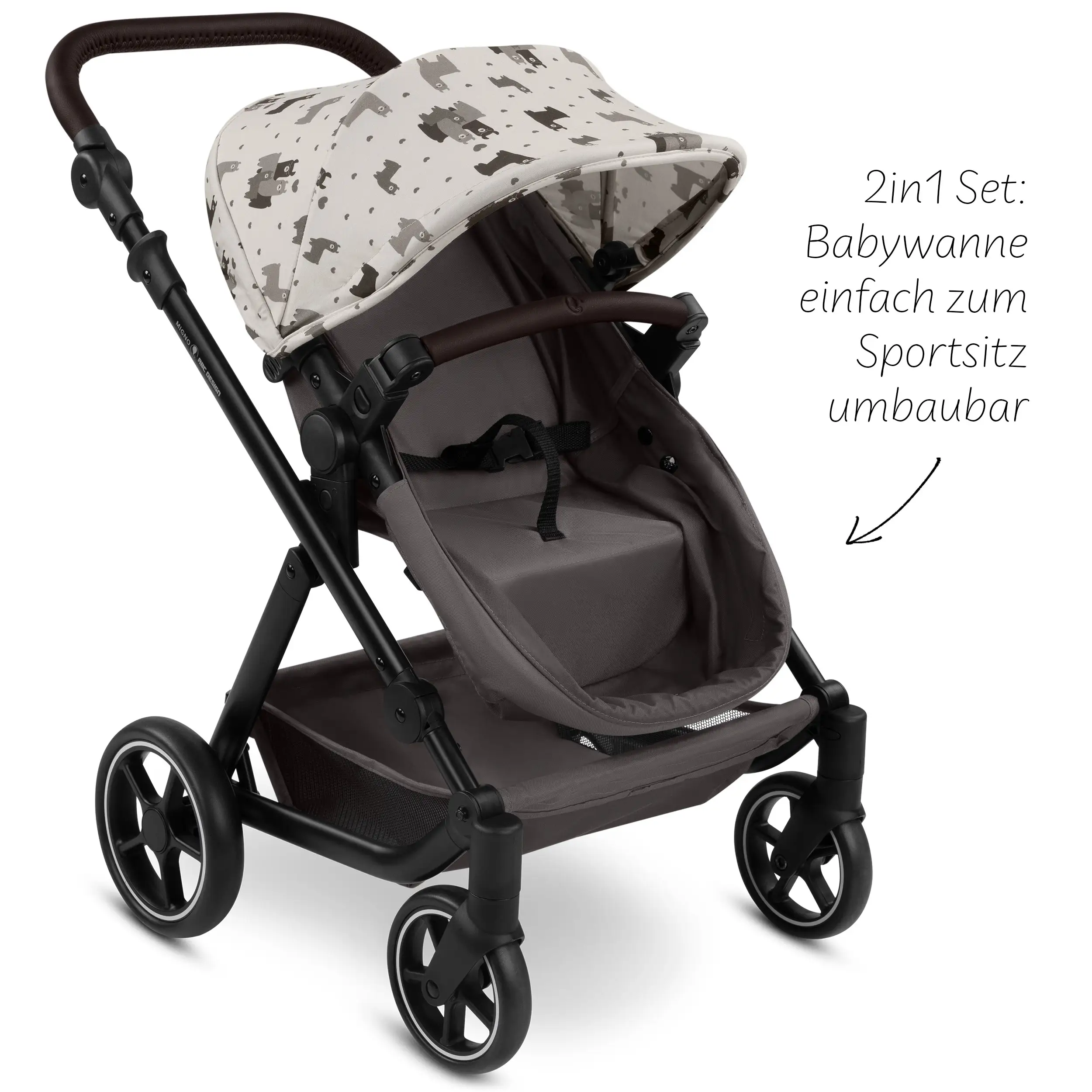 Poussette de poupée Migno - Marron