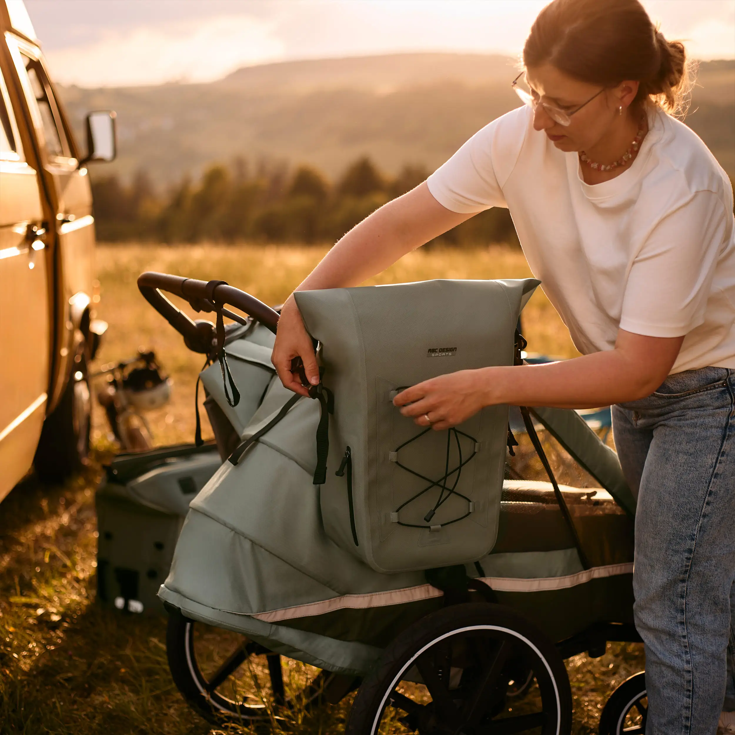 Sacoche de selle Sion 20L pour poussette remorque à vélo & quotidien - Pine