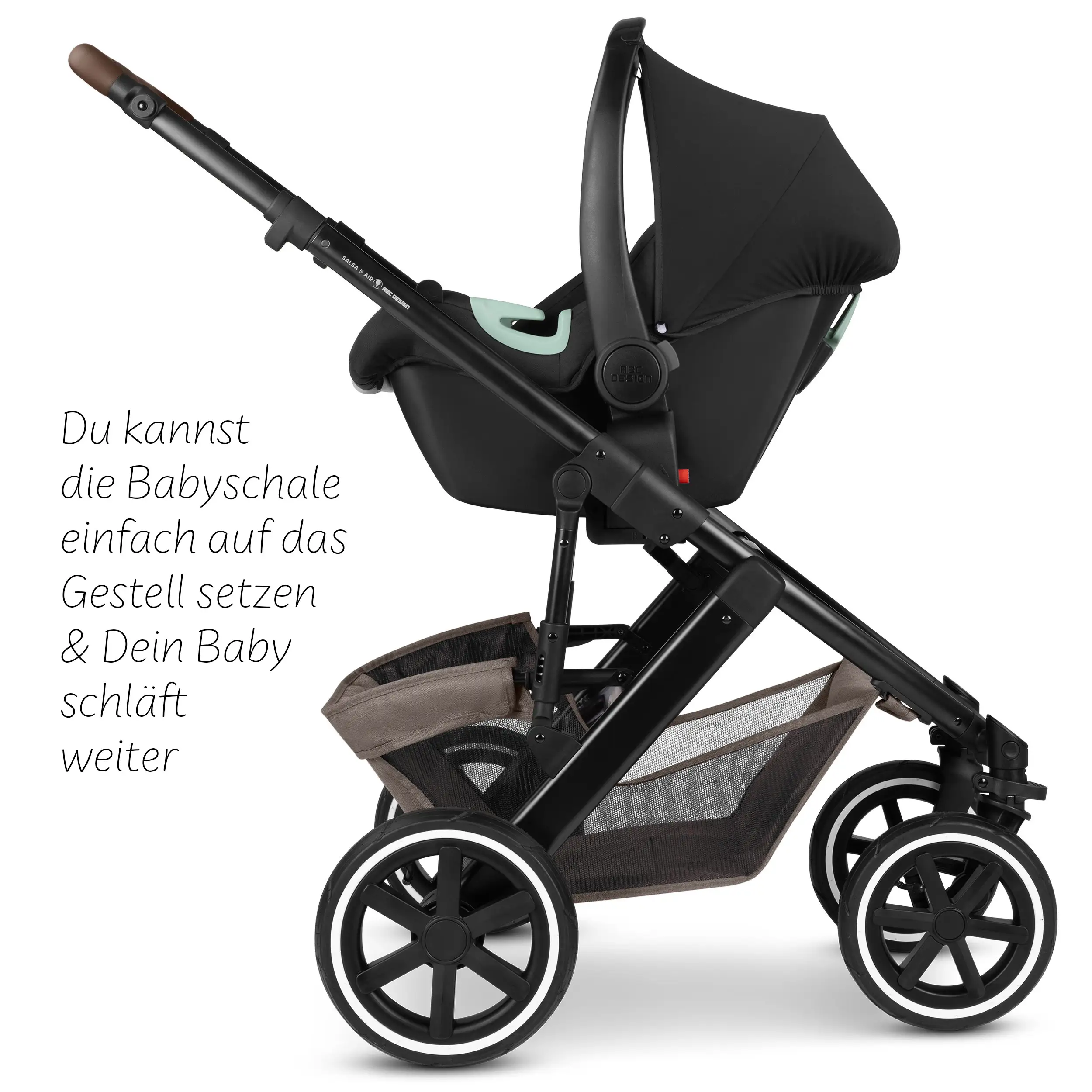 Ensemble poussette 4en1 Salsa 5 Air avec Base Isofix - Nature