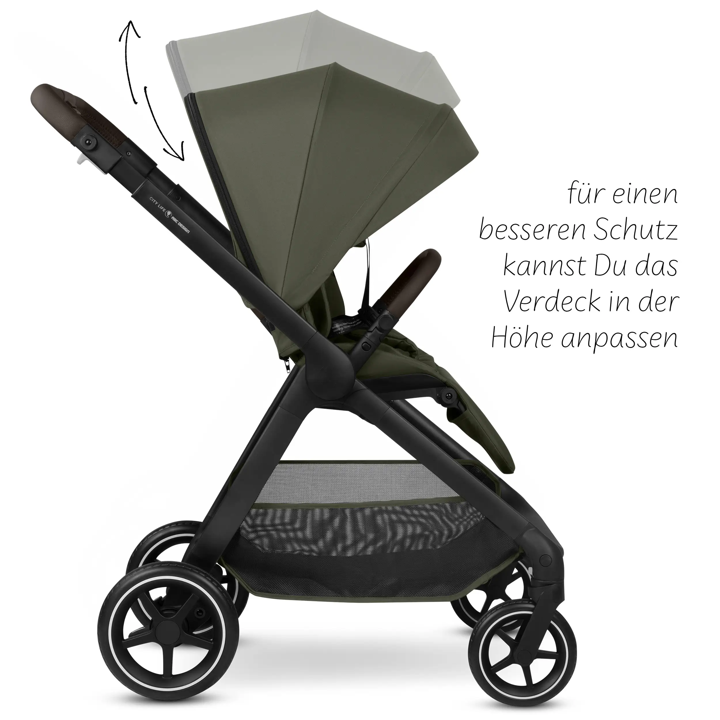 Ensemble poussette 3en1 City Life avec coque auto Maxi-Cosi Pebble 360 Pro 2 - Avocado