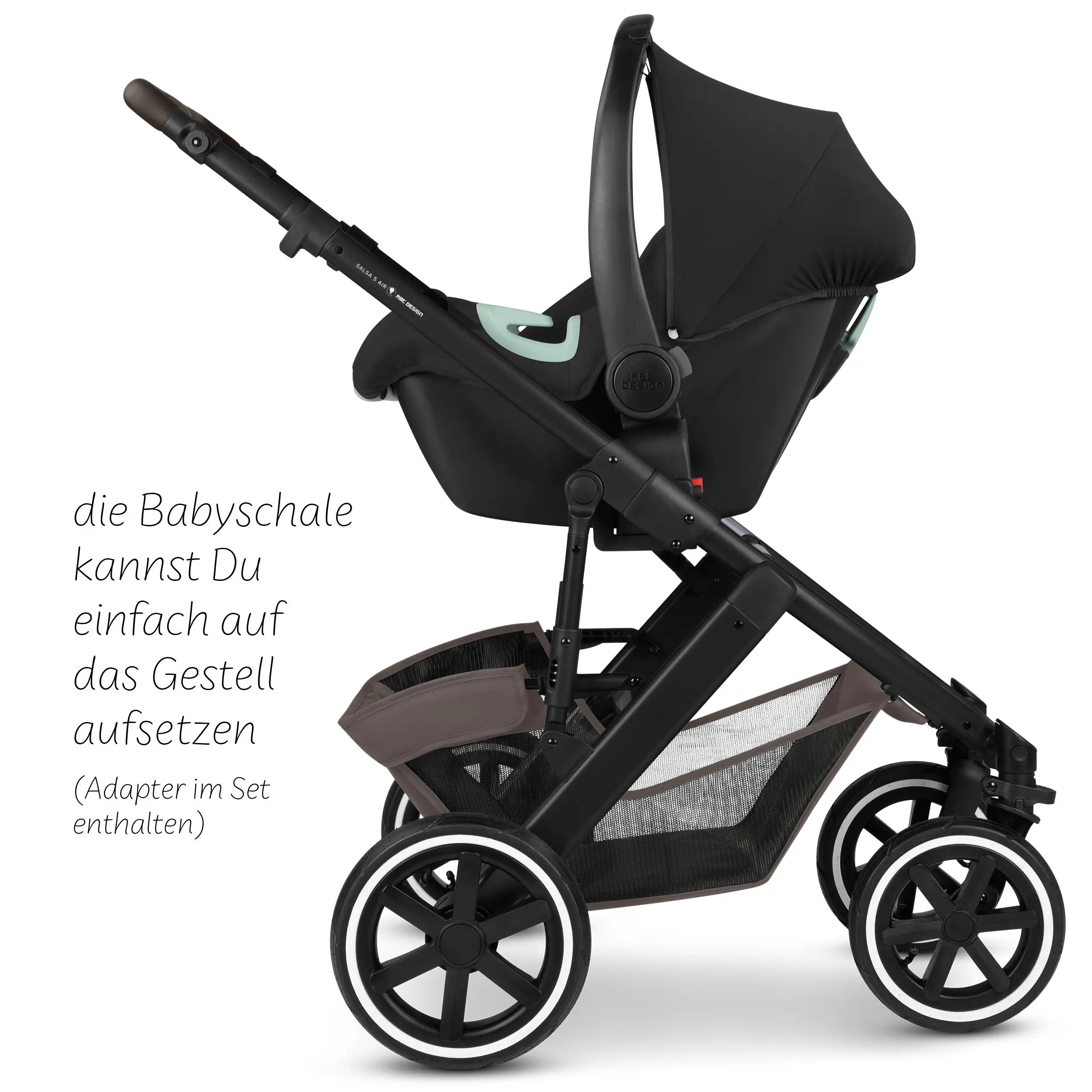 Ensemble poussette 3 en 1 Salsa 5 Air avec siège auto pour bébé - Maroon