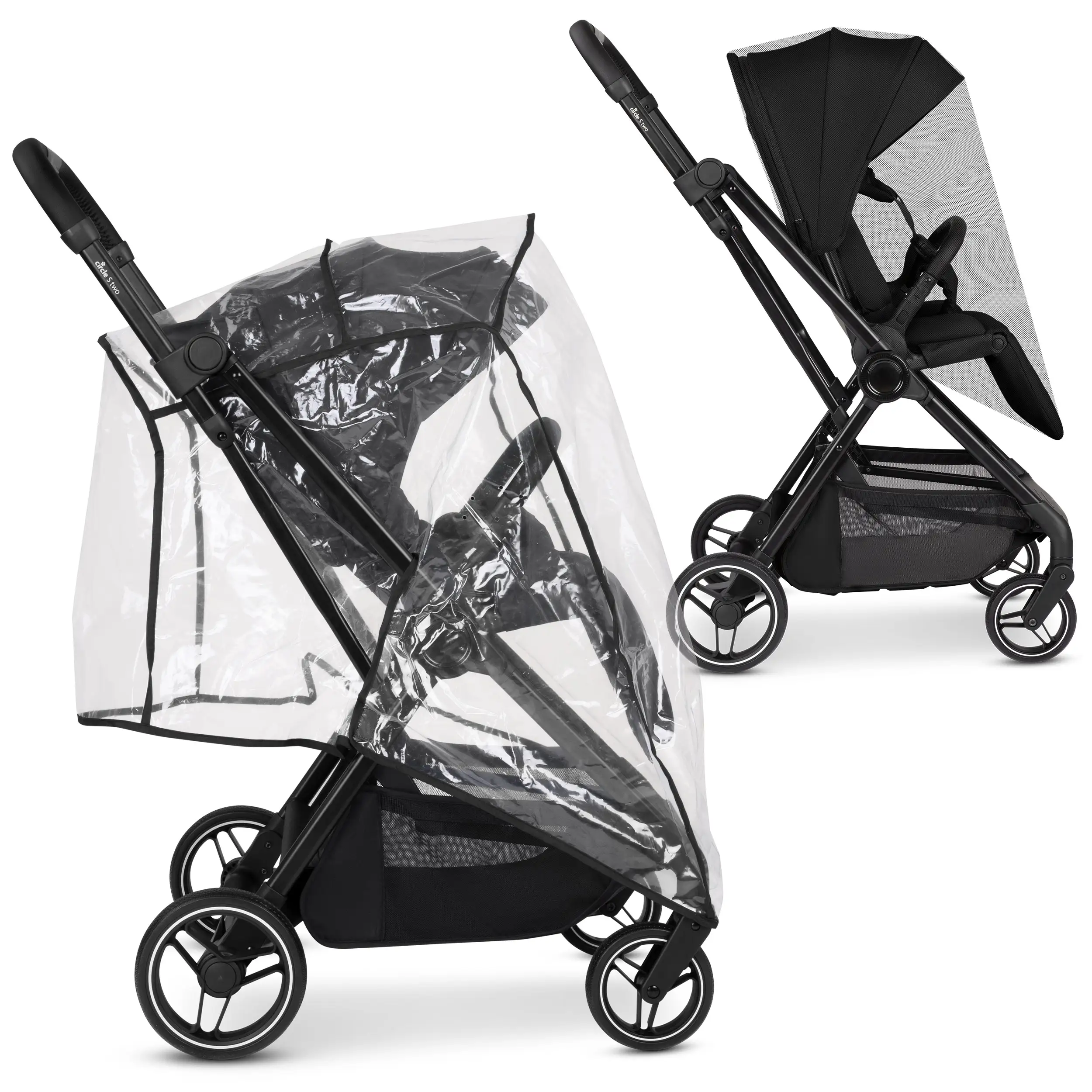 Kit d'accessoires pour poussette - Housse de pluie et moustiquaire
