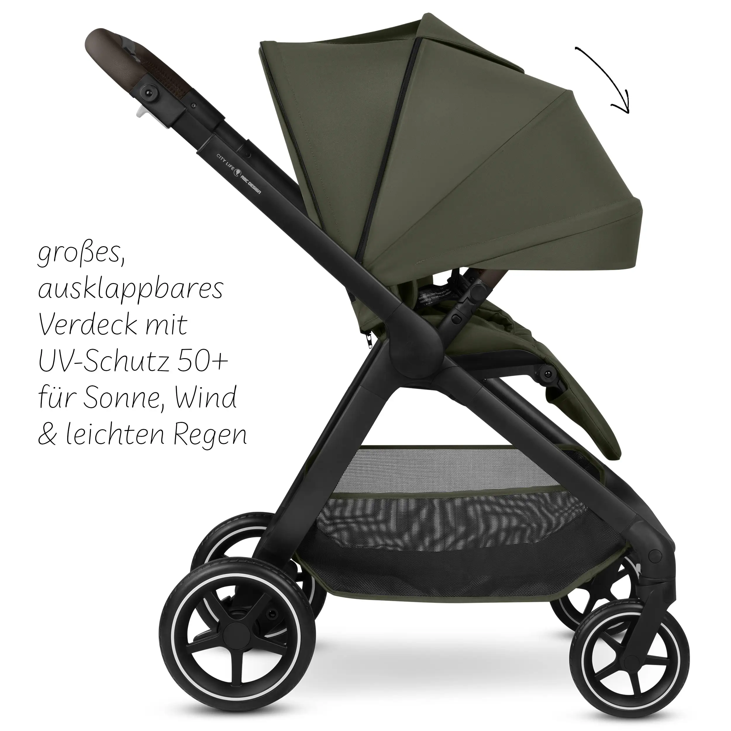 Ensemble poussette 3en1 City Life avec coque auto Maxi-Cosi Pebble 360 Pro 2 - Avocado