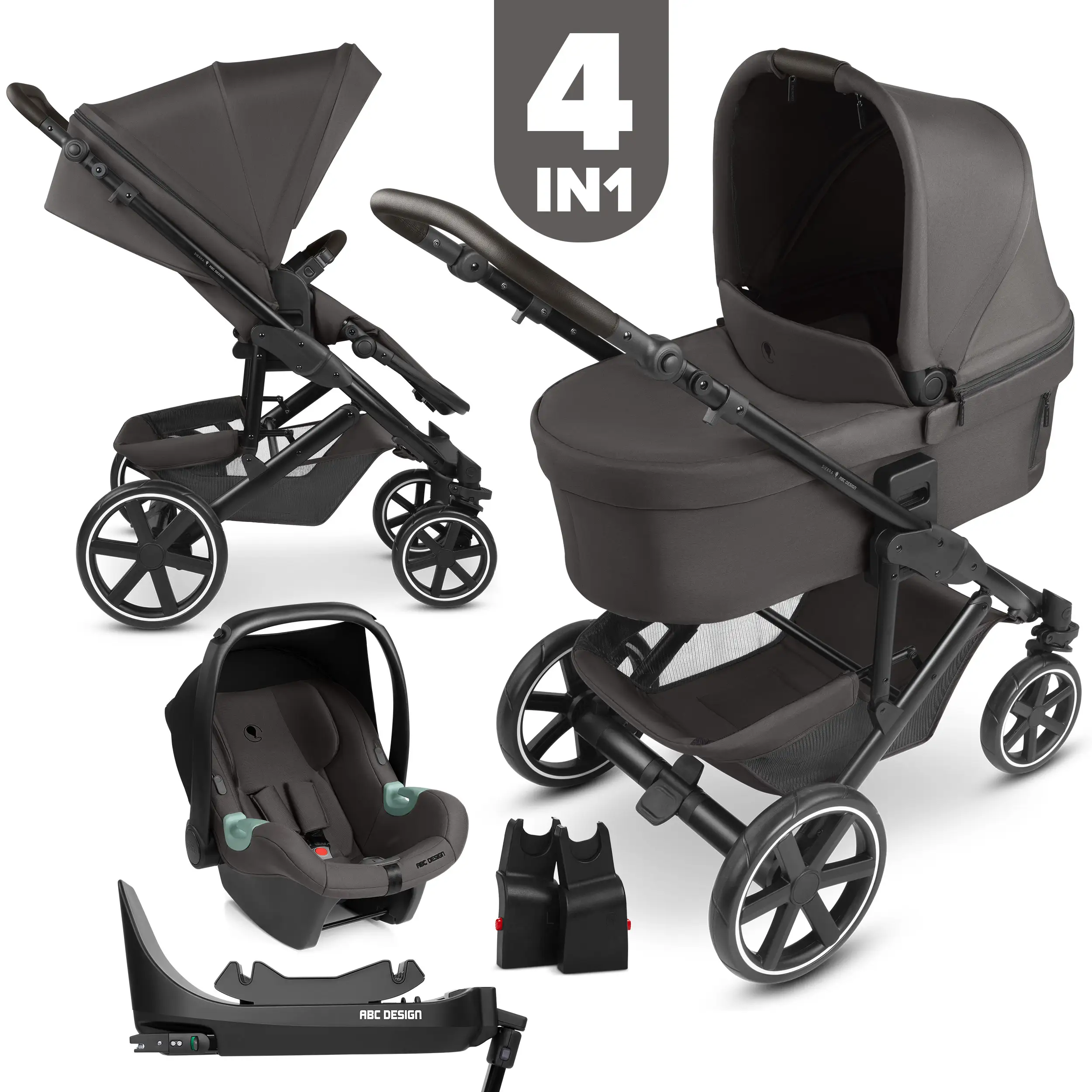 Ensemble poussette 4 en 1 Sierra avec base Isofix - Nut