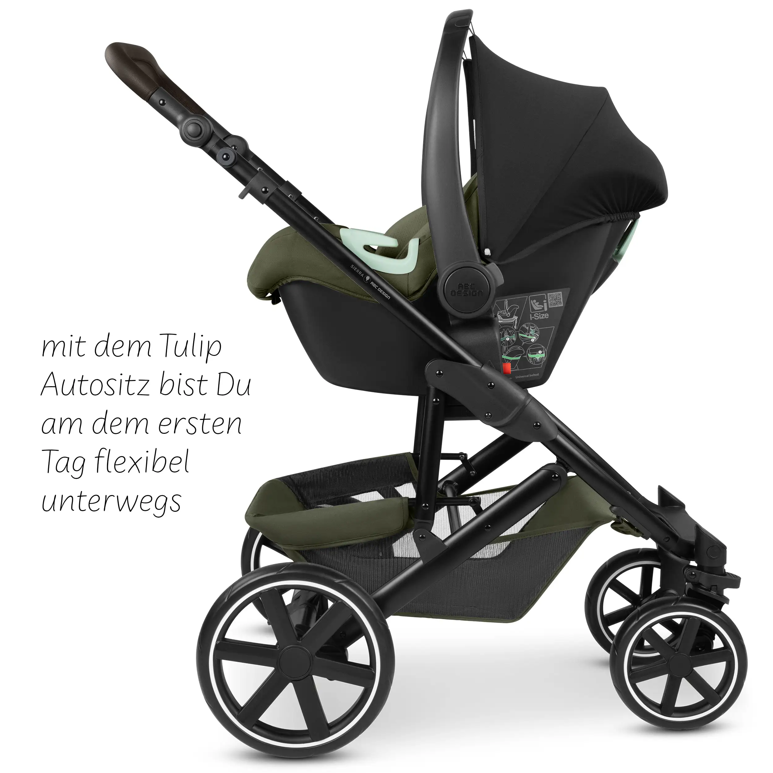 Ensemble poussette 4 en 1 Sierra avec base Isofix - Pea
