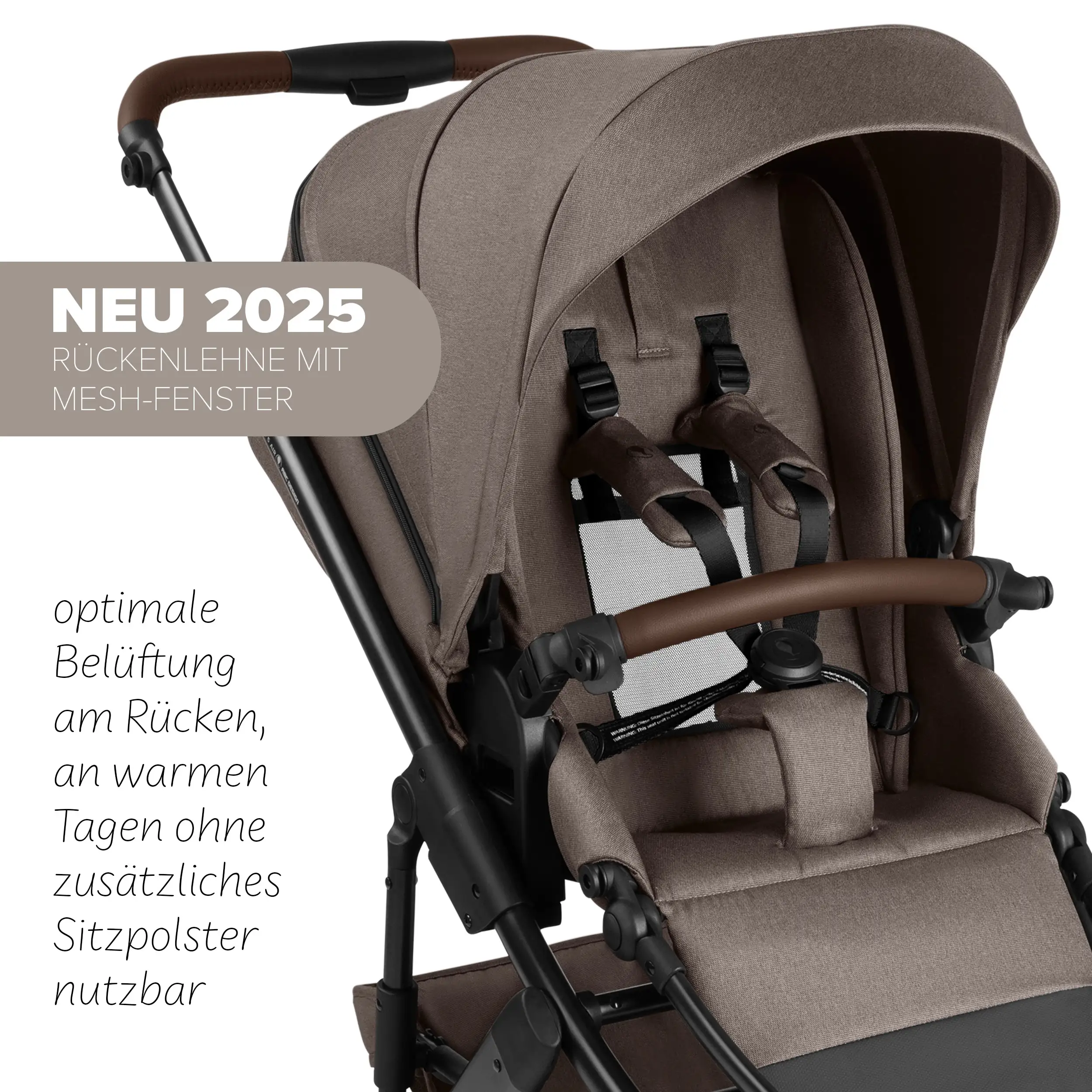 Ensemble poussette 3 en 1 Salsa 5 Air avec siège auto pour bébé Maxi Cosi Pebble 360 Pro 2 - Nature