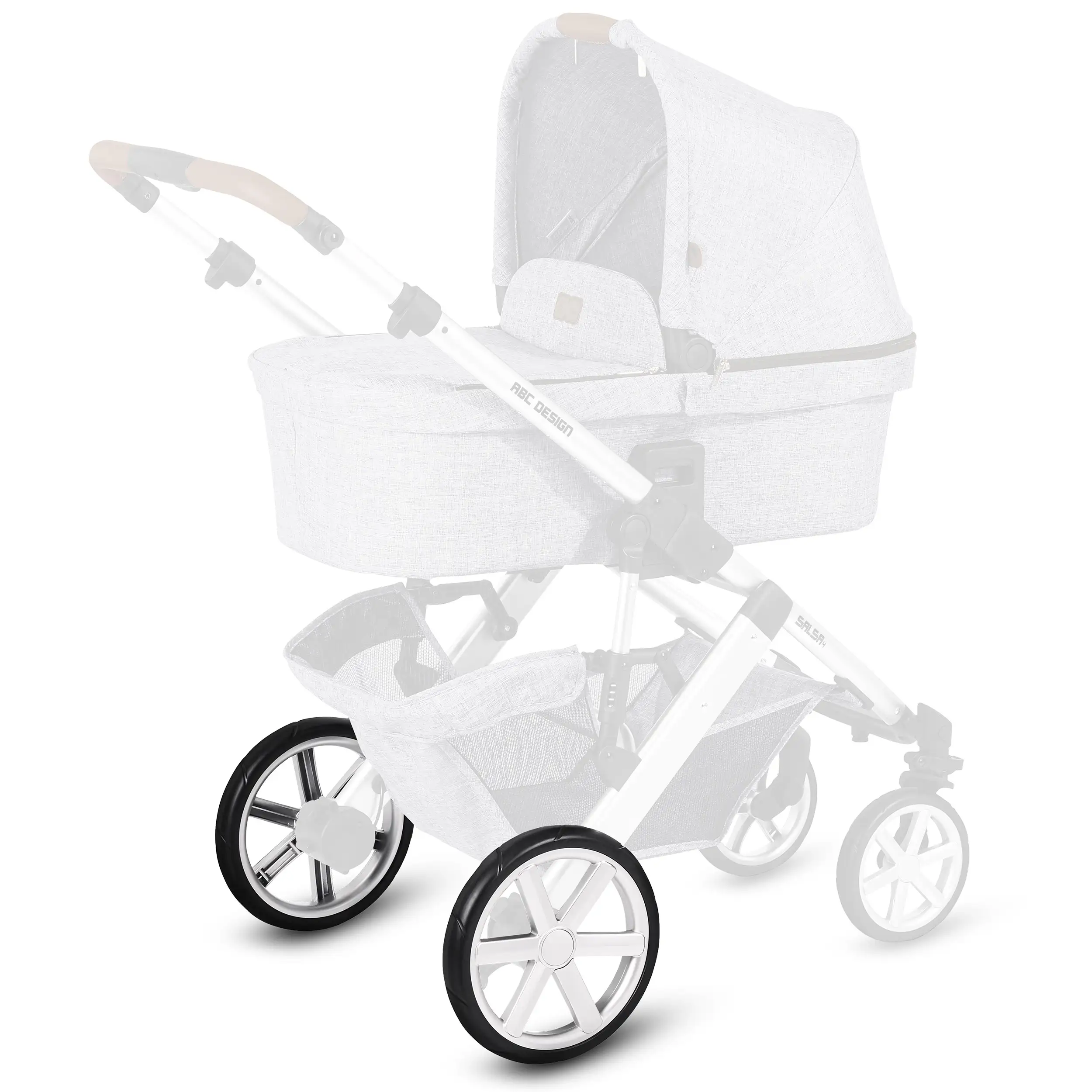 Jeu de roues arrière (2 pièces) pour Salsa 4 - EVA Silver / Black