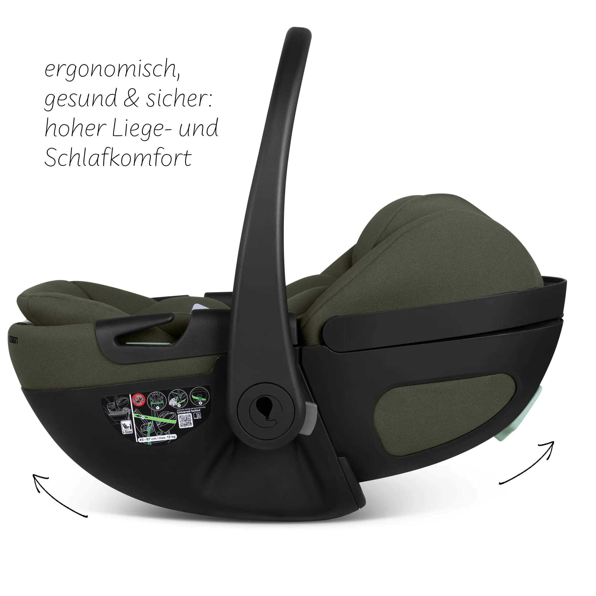 Coque auto inclinable Calla i-Size - Olive