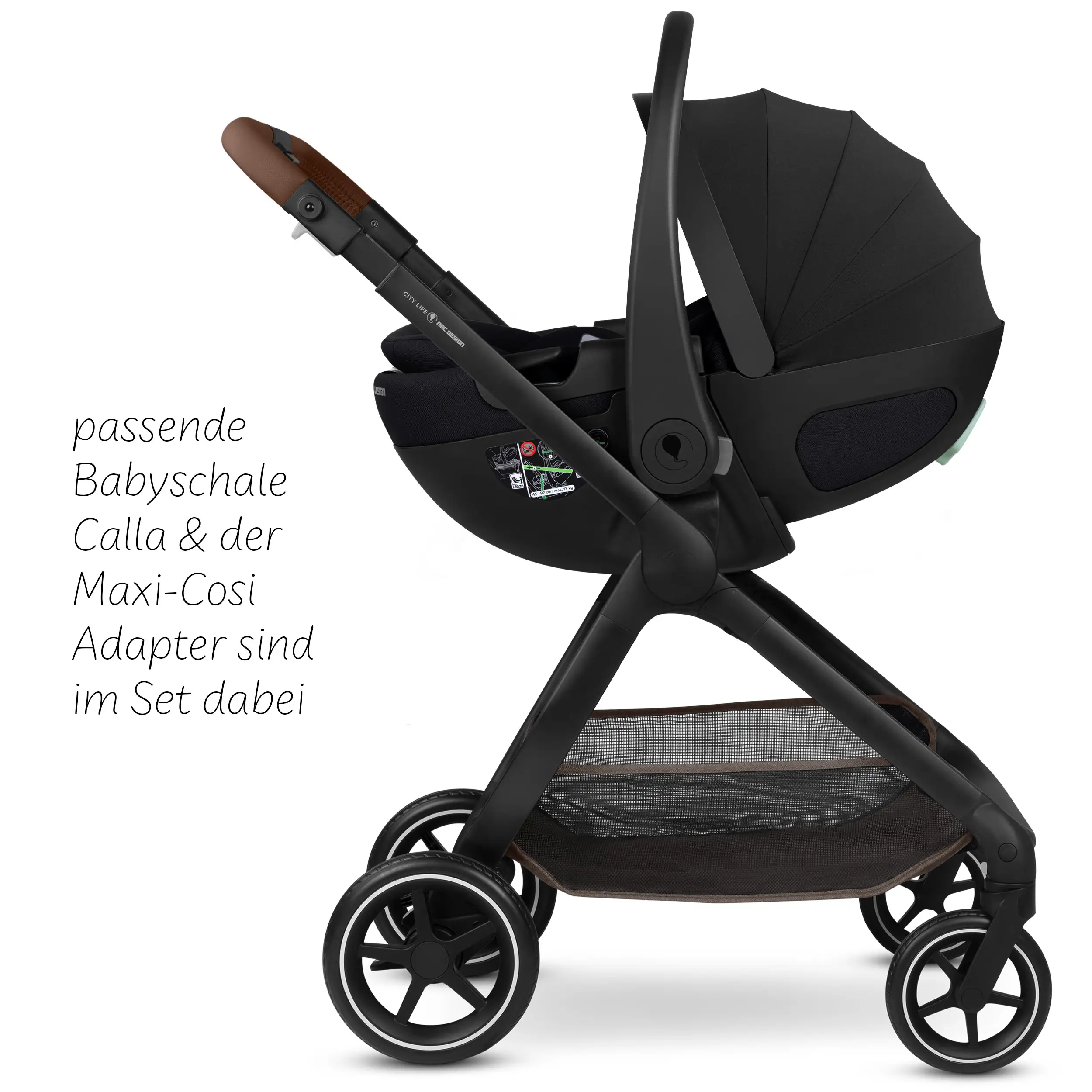 Système de voyage City Life avec coque auto Calla à position allongée - Nature