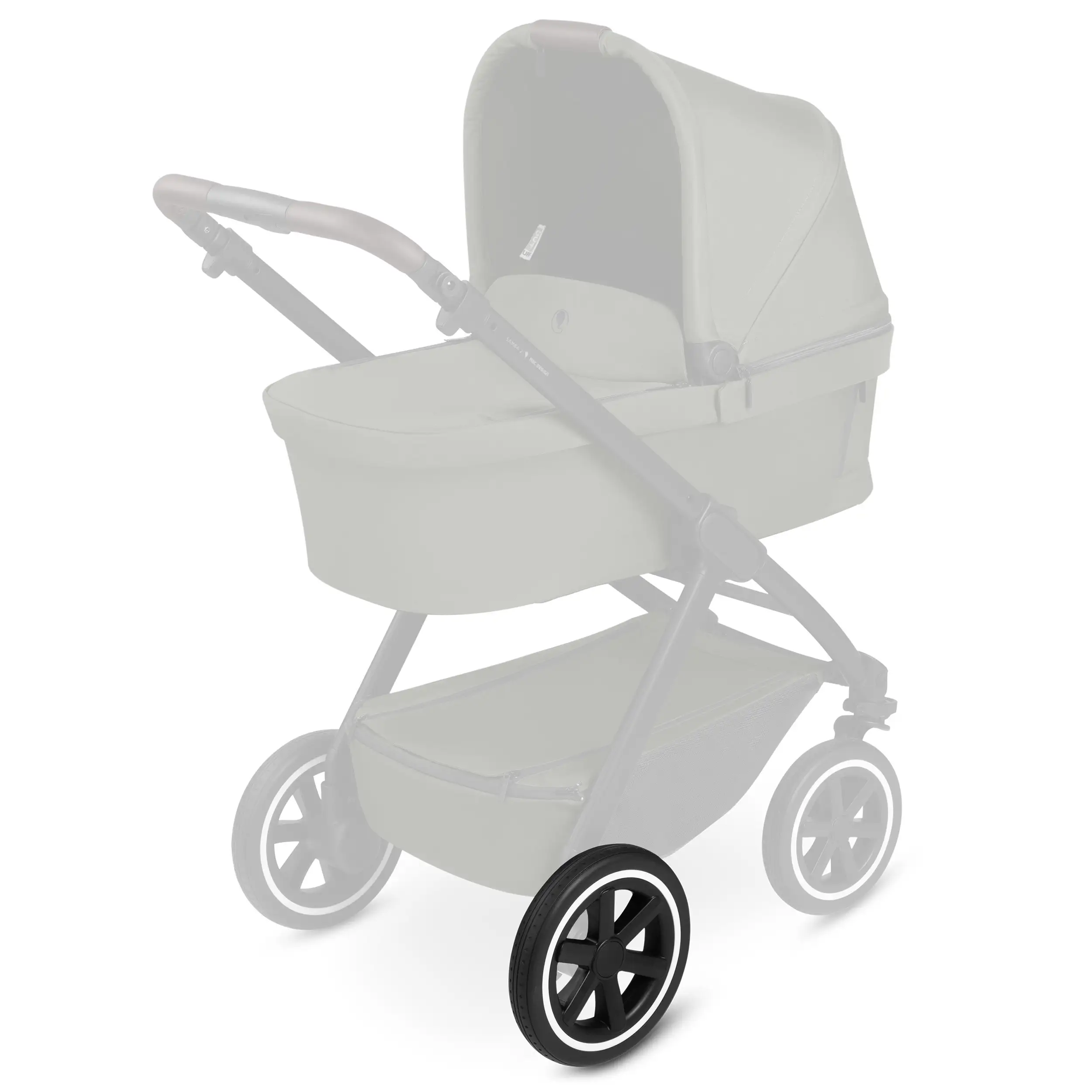 Roue arrière pour Samba 2 / Samba - EVA Black / White Wall