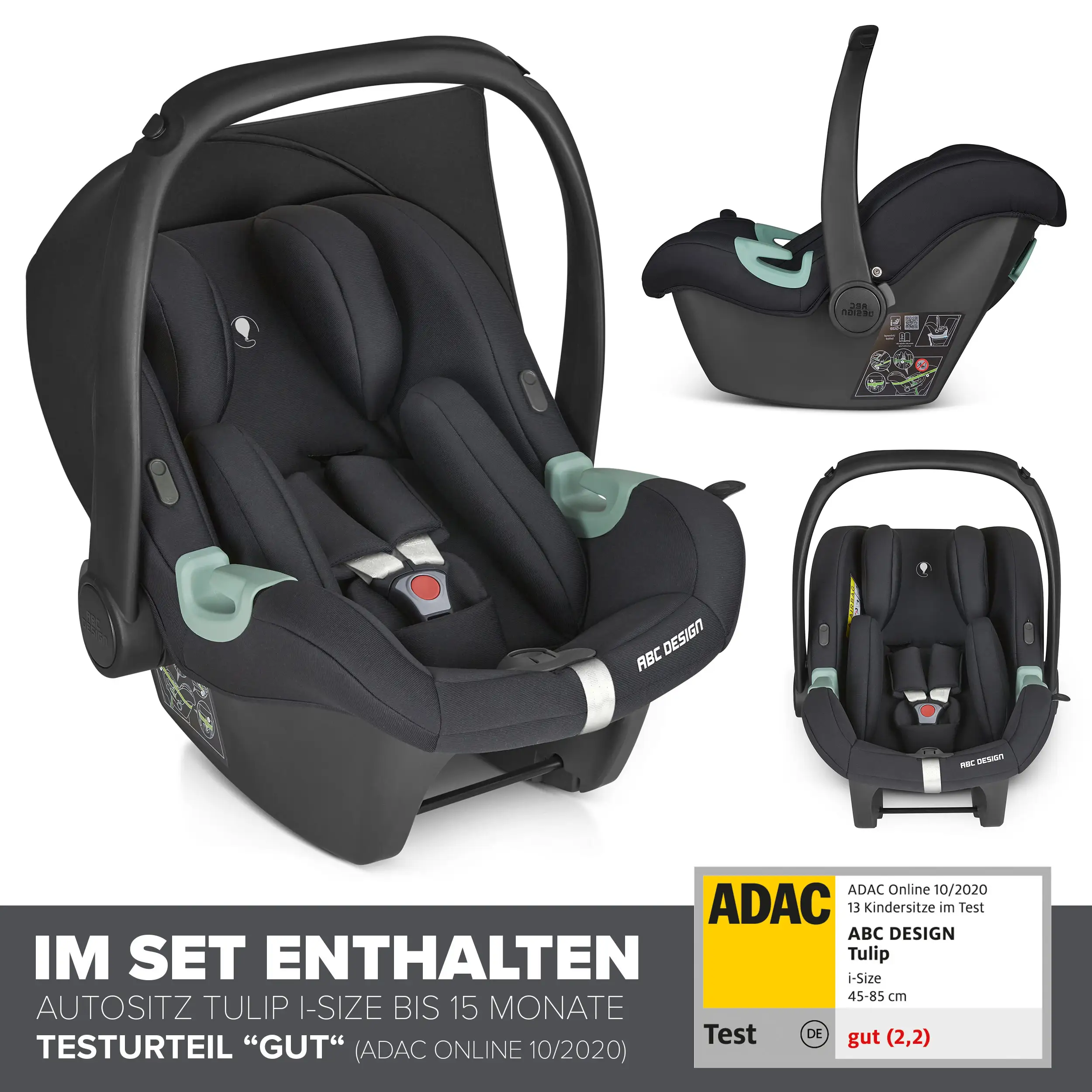 Ensemble poussette 4en1 Salsa 5 Air avec Base Isofix - Avocado