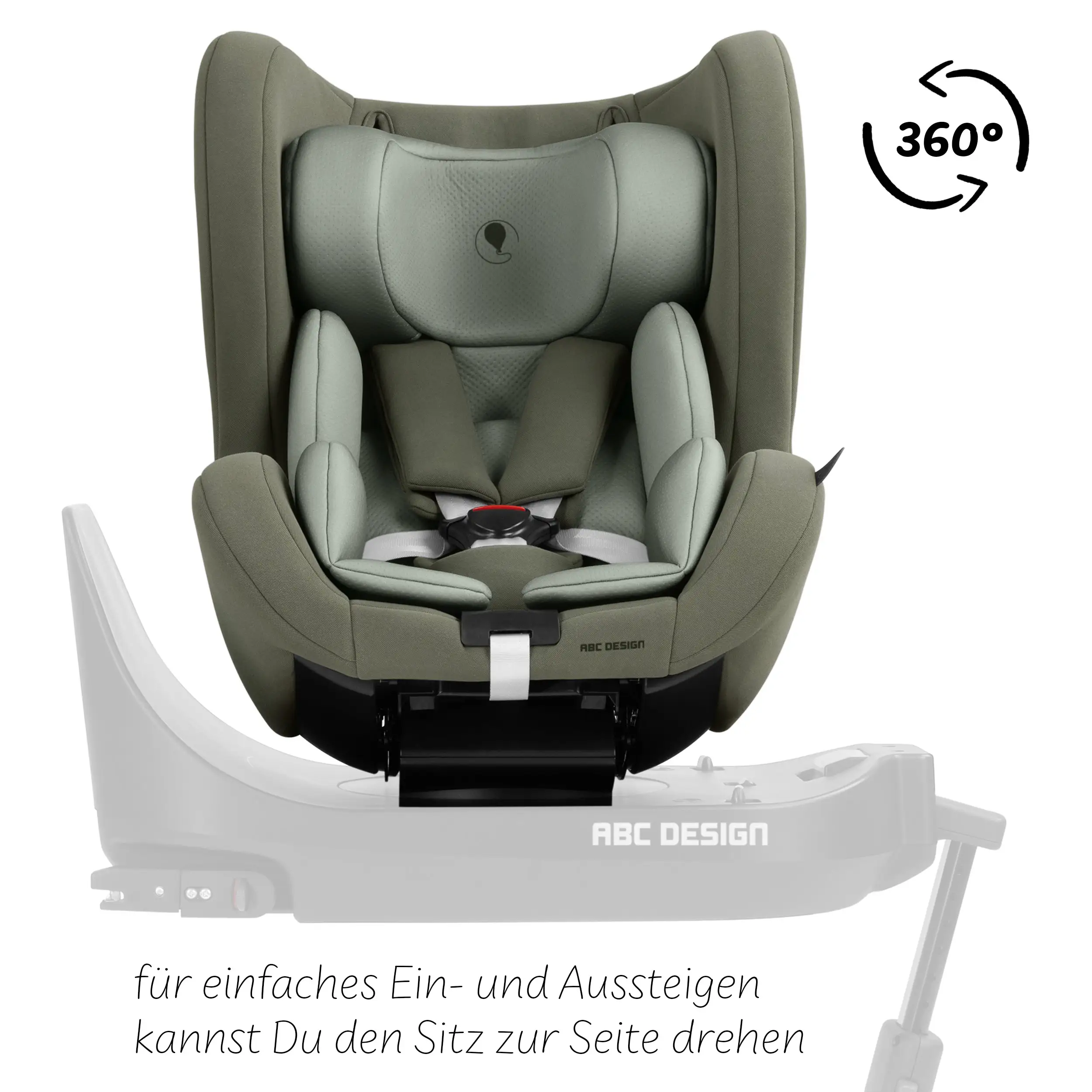 Siège auto Lily i-Size avec base ISOFIX rotative Root incluse - Sage